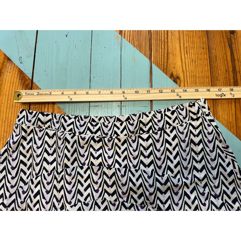 Reiss 100% Silk Geometric Print A-Line Skirt